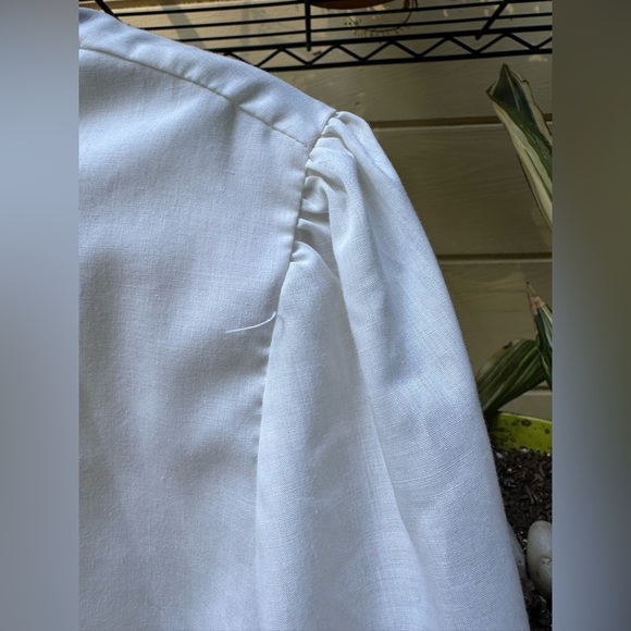 LAUREN LEE Vintage Elegant White Ruffled Blouse 1980’s EXCELLENT condition SizeM - Picture 8 of 12